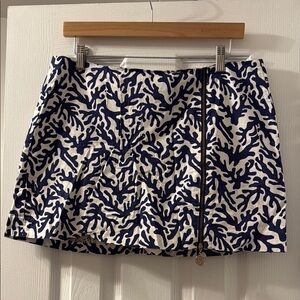 Lilly Pulitzer Blue and White Mini Skirt Resort Wear